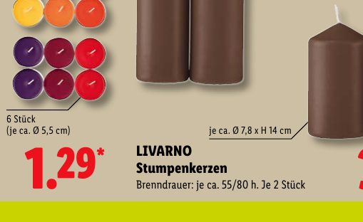 LIVARNO Stumpenkerzen