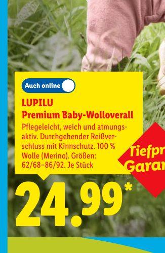 LUPILU Premium Baby-Wolloverall
