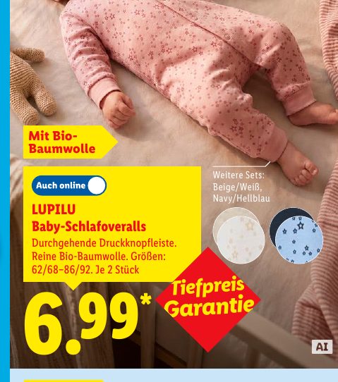 LUPILU Baby-Schlafoveralls