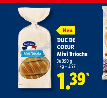 DUC DE COEUR Mini Brioche