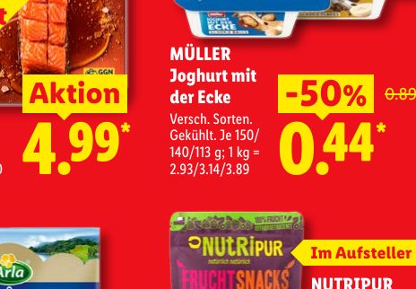 MÜLLER Joghurt mit der Ecke