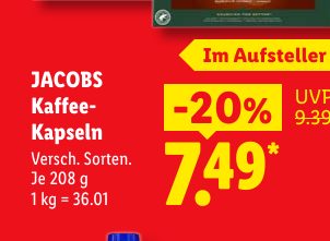 JACOBS Kaffee- Kapseln