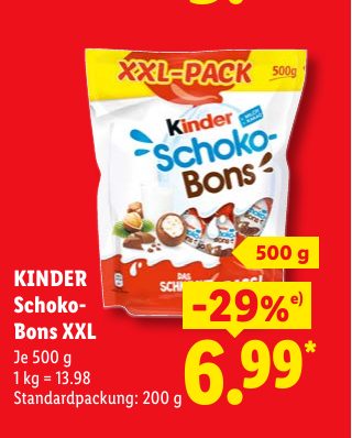 KINDER Schoko- Bons XXL