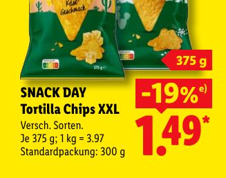 SNACK DAY Tortilla Chips XXL