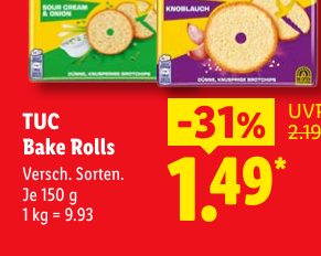 TUC Bake Rolls