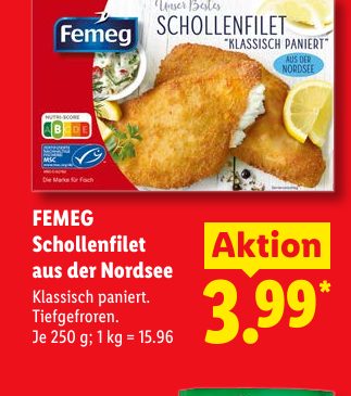 FEMEG Schollenfilet aus der Nordsee