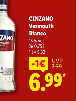 CINZANO Vermouth Bianco