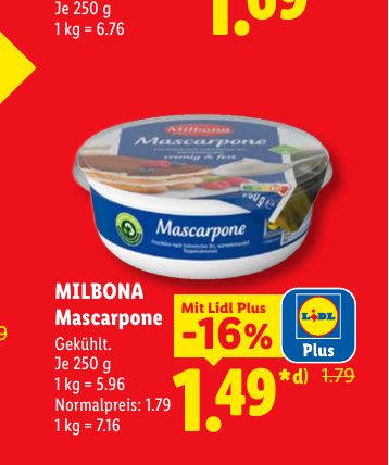 MILBONA Mascarpone