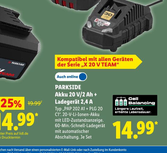 Kompatibel mit allen Geräten der Serie „X 20 V TEAM“