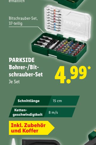 PARKSIDE Bohrer-/Bit- schrauber-Set