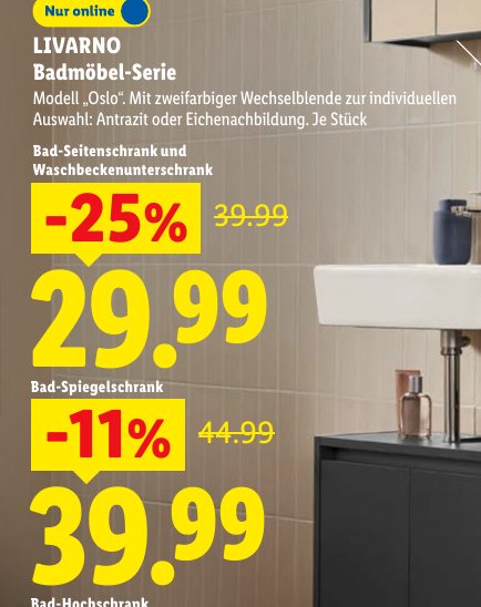 LIVARNO Badmöbel-Serie