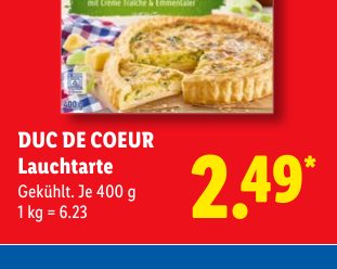 DUC DE COEUR Lauchtarte
