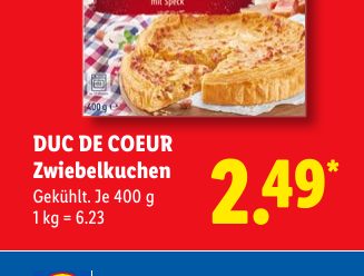DUC DE COEUR Zwiebelkuchen