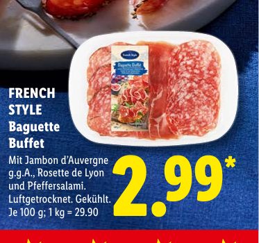 FRENCH STYLE Baguette Buffet