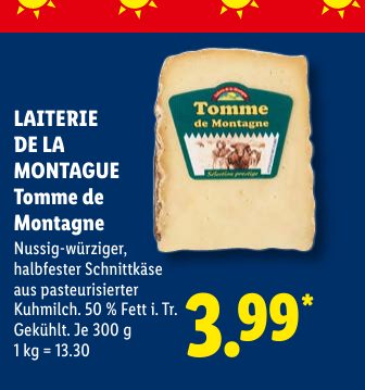 LAITERIE DE LA MONTAGUE Tomme de Montagne
