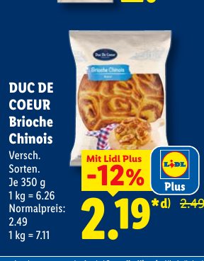 DUC DE COEUR Brioche Chinois