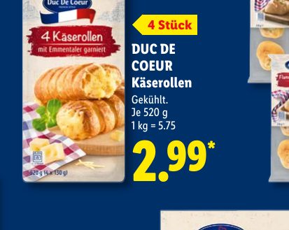 DUC DE COEUR Käserollen