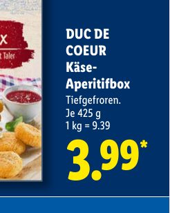 DUC DE COEUR Käse- Aperitifbox