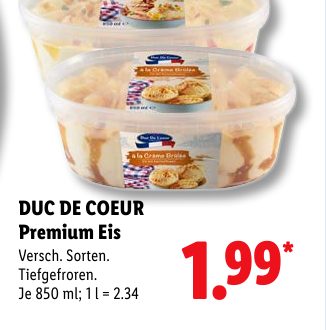 DUC DE COEUR Premium Eis