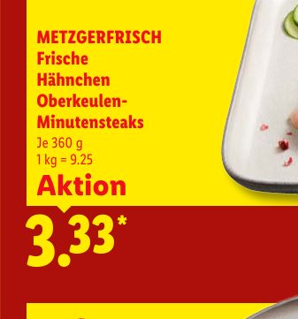 METZGERFRISCH Frische Hähnchen Oberkeulen- Minutensteaks