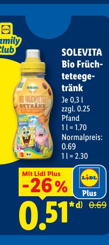 SOLEVITA Bio Früch- teteege- tränk