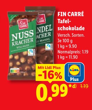 FIN CARRÉ Tafel- schokolade