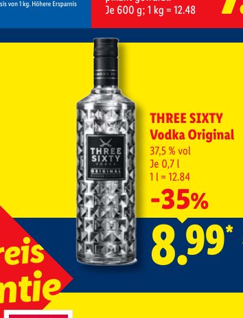 THREE SIXTY Vodka Original
