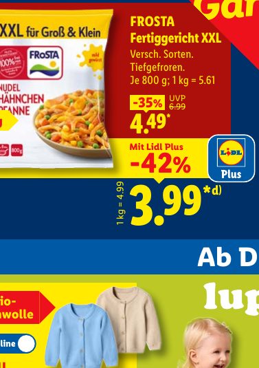 FROSTA Fertiggericht XXL