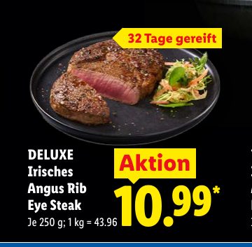 DELUXE Irisches Angus Rib Eye Steak