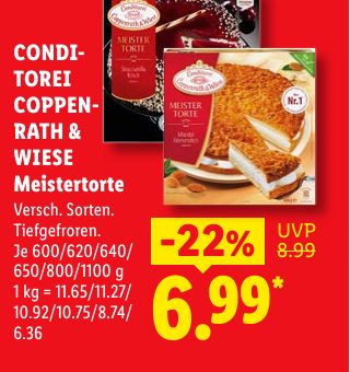 CONDI TOREI COPPEN RATH & WIESE Meistertorte