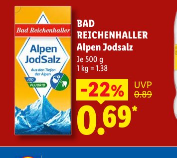 BAD REICHEN HALLER Alpen Jodsalz