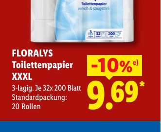FLORALYS Toilettenpapier XXXL