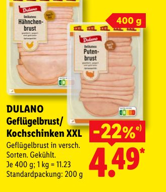 DULANO Geflügelbrust/ Kochschinken XXL