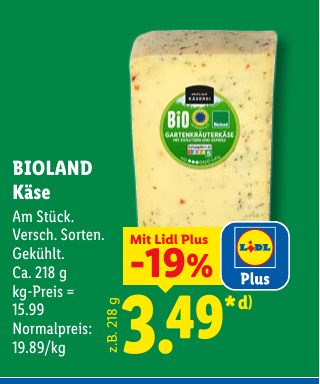 BIOLAND Käse