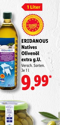 ERIDANOUS Natives Olivenöl extra g.U.