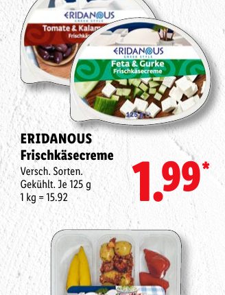 ERIDANOUS Frischkäsecreme