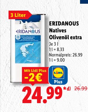 ERIDANOUS Natives Olivenöl extra