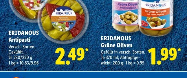 ERIDANOUS Antipasti