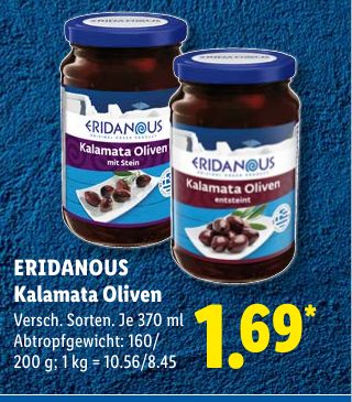 ERIDANOUS Kalamata Oliven