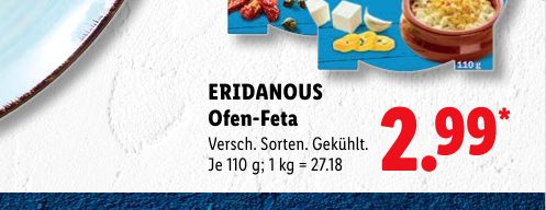 ERIDANOUS Ofen-Feta