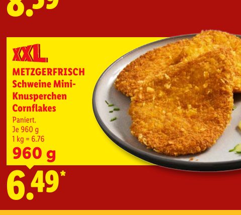 METZGERFRISCH Schweine Mini- Knusperchen Cornflakes