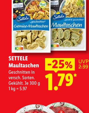 SETTELE Maultaschen