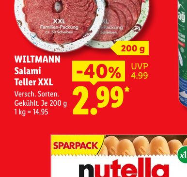 WILTMANN Salami Teller XXL