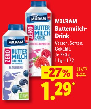 MILRAM Buttermilch- Drink