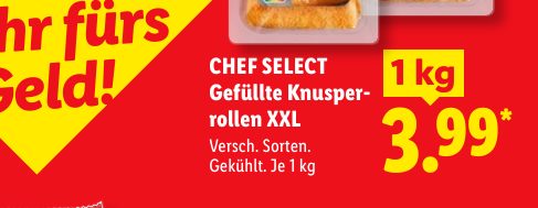 CHEF SELECT Gefüllte Knusper- rollen XXL