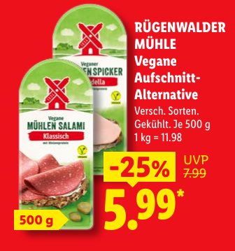 RÜGENWALDER MÜHLE Vegane Aufschnitt- Alternative