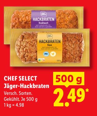 CHEF SELECT Jäger-Hackbraten