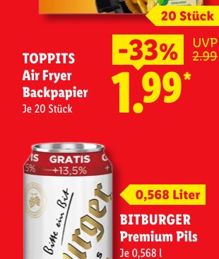 TOPPITS Air Fryer Backpapier