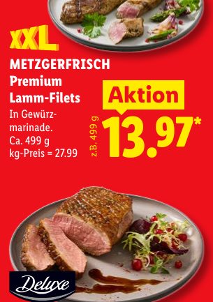 METZGERFRISCH Premium Lamm-Filets