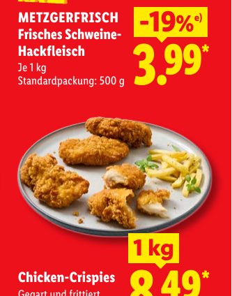 METZGERFRISCH Frisches Schweine- Hackfleisch